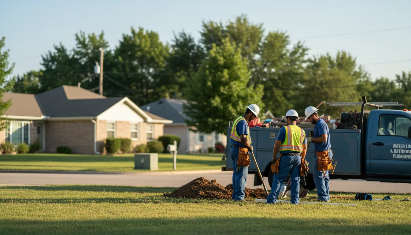 Residential water line and bathroom plumbing service in Furlong, PA